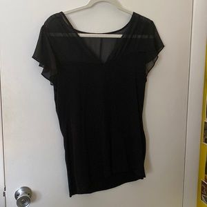 Express gauze cap sleeve blouse